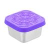 Stainless Steel Snack Box Leak Proof Food Container Sauce Cups with Silicone Lids 60ml Leak-Proof Condiment Bowls for Salad Dressing Ketchup