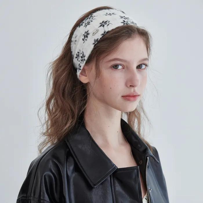 BLOOM KNIT HAIRBAND_2COLOR (GREY/IVORY)
