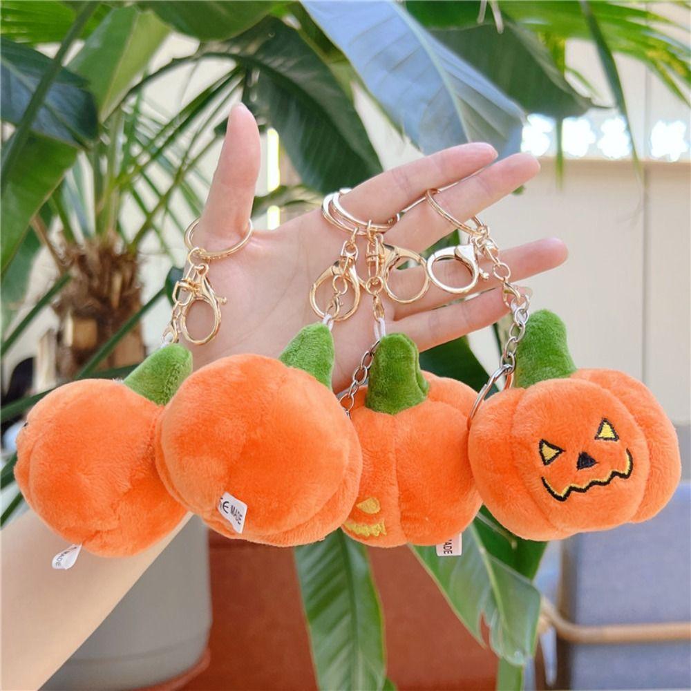 Host Pumpkin Plush Keychain Hanging Plush Doll Keychain Creative Backpack Charm Women
