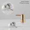 Electroplated Shampoo Bottle Press Type Empty Pump Jar Easy To Press Lotion Bottle  Washroom
