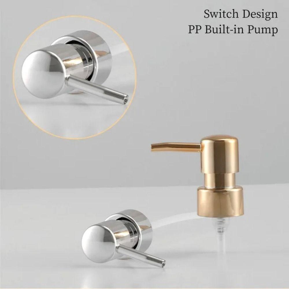 Electroplated Shampoo Bottle Press Type Empty Pump Jar Easy To Press Lotion Bottle  Washroom