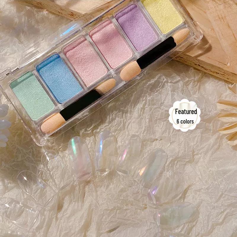 

Набор пудры для нейл-арта «Волшебное зеркало» 2025: 6 цветов - Золотой, Шампань, Аврора, Розовый