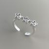 Xiaomi 925 Sterling Silver Rings For Women Geometric Fine Jewelry Finger Adjustable Simple Cross Star CZ Ring For Party Birthday Gift