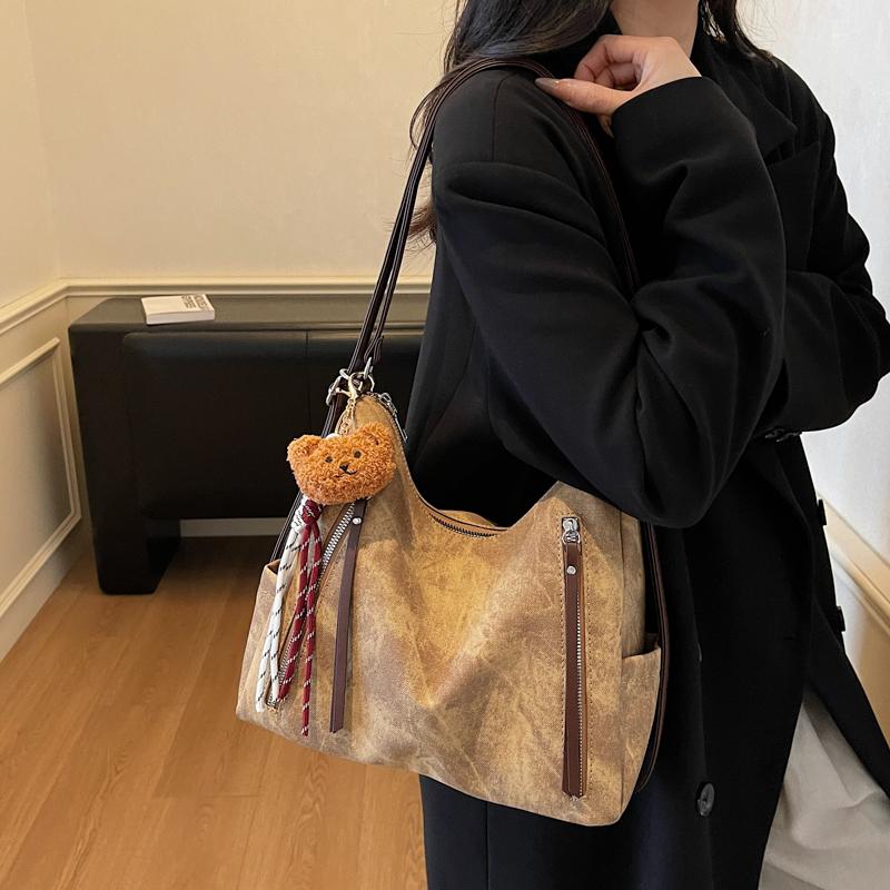 Women's Commuter Shoulder Bag Large Capacity Vintage Tote Bag