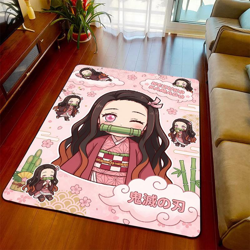 Nezuko Area Rug Carpet Non Slip Floor Mat Soft Bedroom Living Room Home Decor Anime Style -QJY