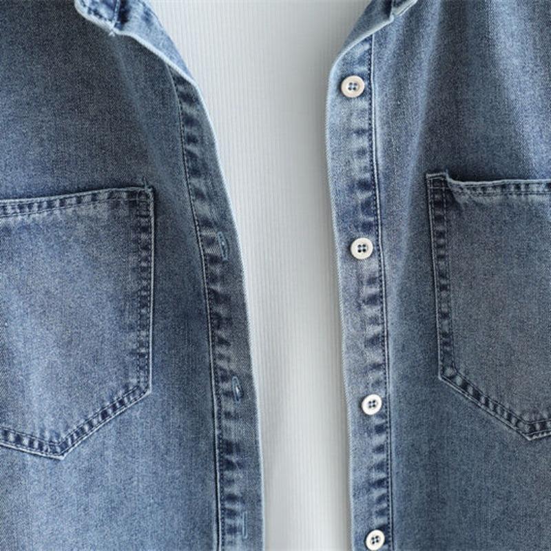 Women S Denim Long Sleeve Shirt Casual Outerwear