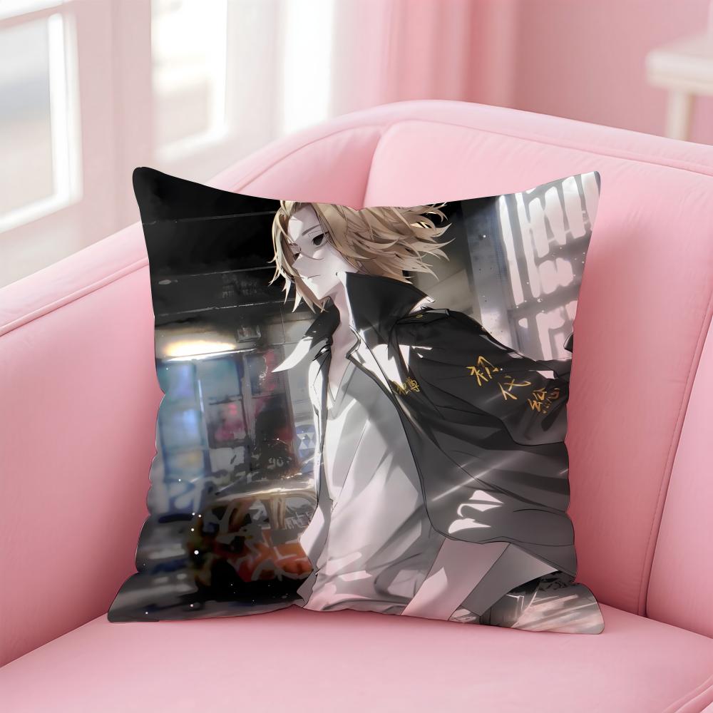 Animetokyo Revengers Cushion Cover Comfortable Reversible Pillow Cover Ideal For Car Sofa Bedroom & Beyond