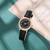 Women Round Dial Watch with Faux Leather Strap Casual Formal Watch Quartz Analog Wristwatch Gift for Birthday Christmas