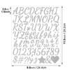 5 Sheets 2/1.5 Inch Alphabet Big Letter Stickers Shiny Silver Letter Number Sticker  Scrapbook