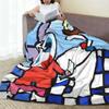 Trotro Collage Cute Cartoon Blanket Multi-function Flannel Sofa Throw Blanket for Couch Bedding Office Throws Bedspread Quilt