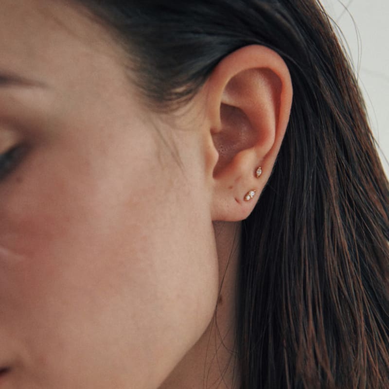 Verte [10k Gold] Deux.k.44 / Brill Dew Piercing