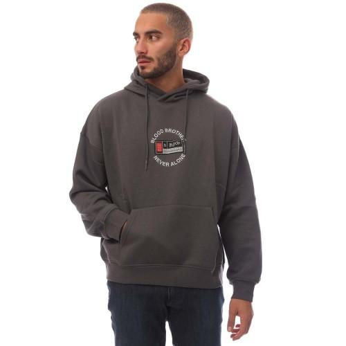 Blood Brother Mens Badged Basket Hoodie