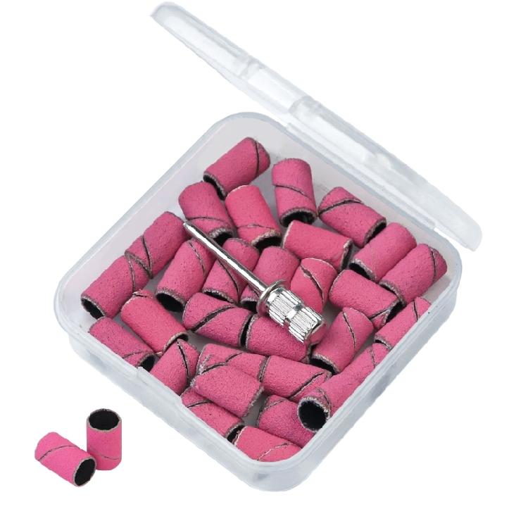 

30Pcs Nail Sanding Ring Bands Electric Manicure Drill Grinding Heads UV Gel 1