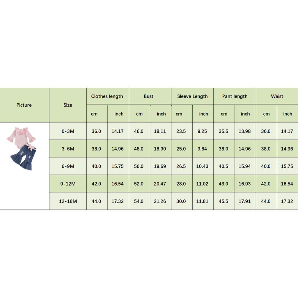 Dívčí holčičí 2dílné outfity Volánkové Dlouhé Rukávy Džíny a roztrhané džínové kalhoty Podzimní oblečení pro batolata