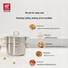 Zwilling Nova Plus 28cm Stainless Steel Steamer & Soup Pot Set
