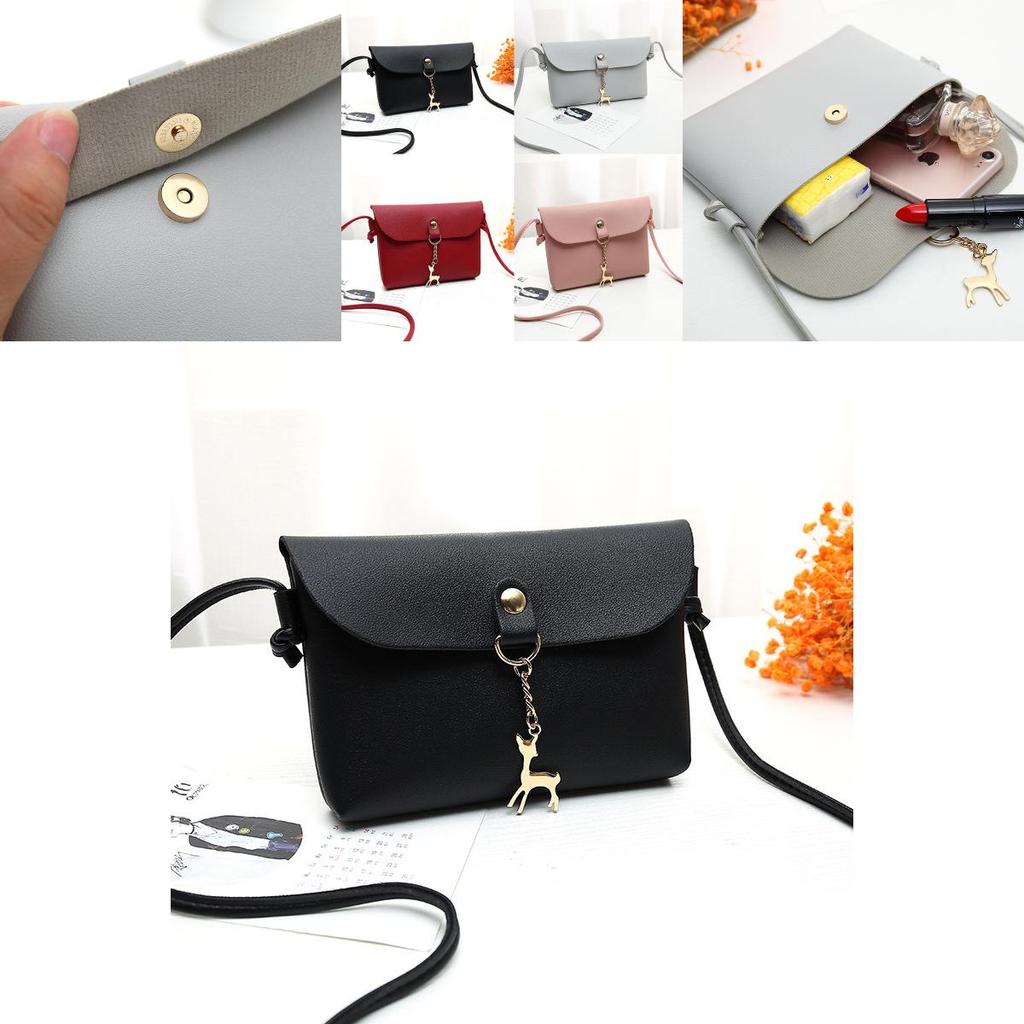 Chic Women's Shoulder Bag Pu Leather Solid Messenger Crossbody Handbags Purse Fashion