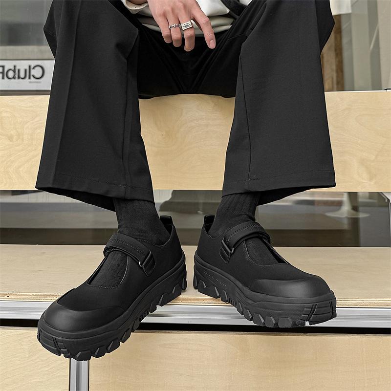 2025 nové jednoduché boty Mary Jane retro všestranné zvýšení výšky platforma kulatá špička móda 1438-1439-J