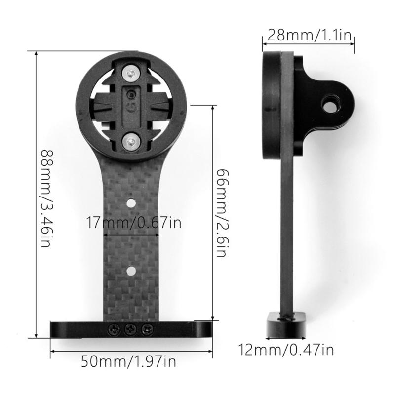 Carbon Fibers Extension Bracket Bike Computer Holder Road Bike Adjustable Camera/Light/Speedometers Mount Holder