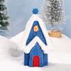 Creative Christmas Ornament Set: Pine Cone Snowman & Mini Christmas House Decorations