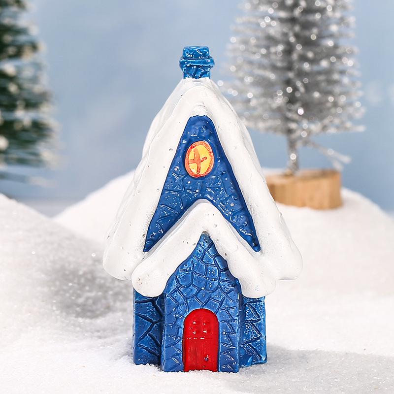 Creative Christmas Ornament Set: Pine Cone Snowman & Mini Christmas House Decorations
