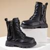 Baby Girls Autumn/Winter Fashion/Soft  New Retro Zipper Thick-soled Boots Kids Elegant Princess Lightweight Cute Short Boots