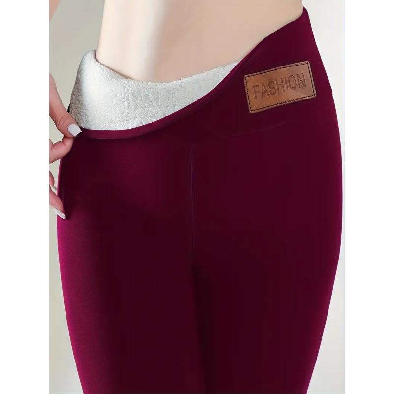 Fleece Thickened Lamb Wool Leggings Women's Autumn and Winter High-waisted Leggings Thermal Pants Yoga Pants
