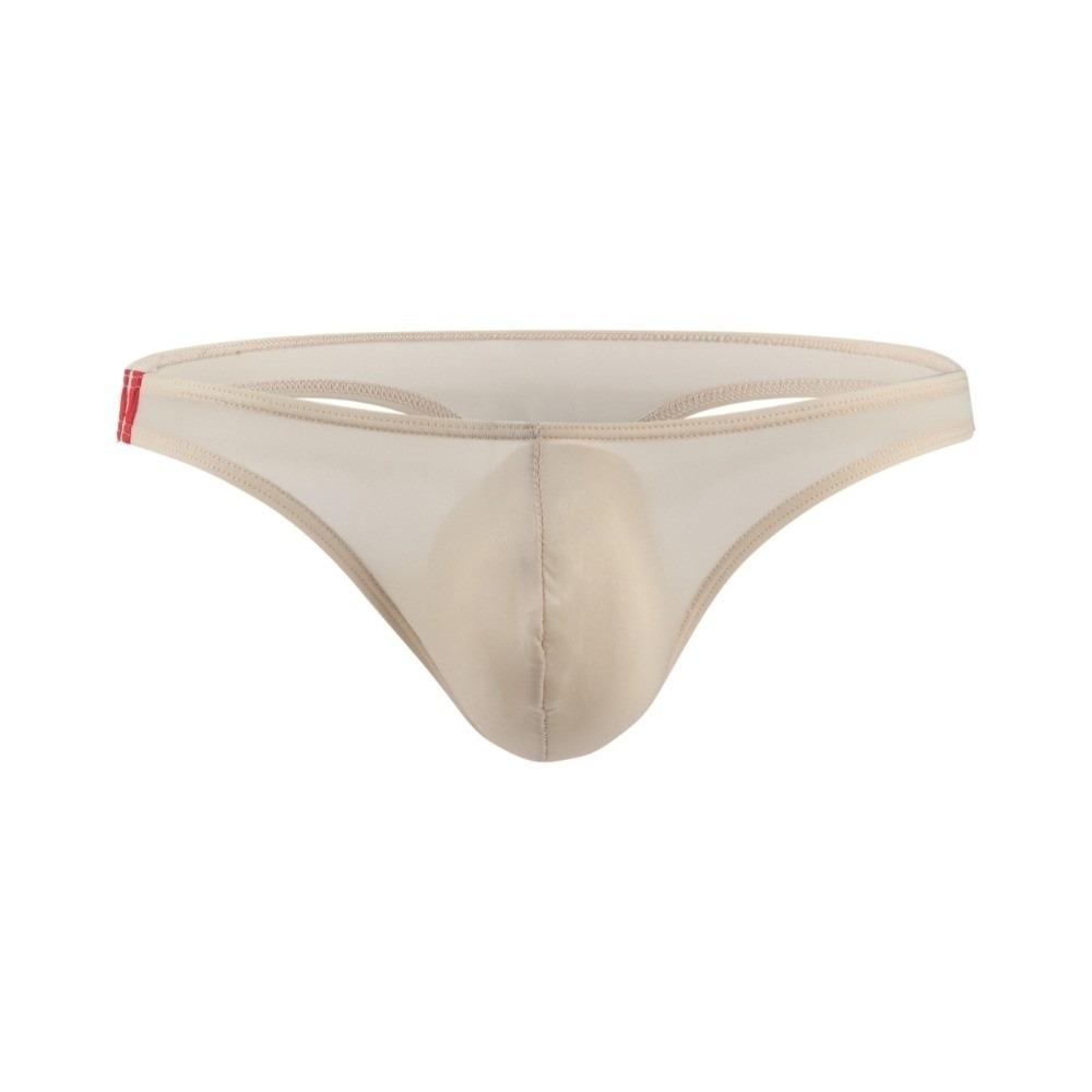 Low Rise Ice Silk Underpants See-through Bikini Briefs Simple Men's Thong  Male
