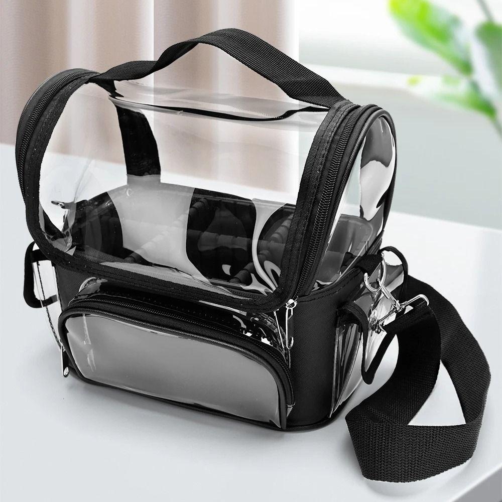 Adjustable Strap Portable Cosmetic Bag Clear Makeup Tools Organizer  Skincare