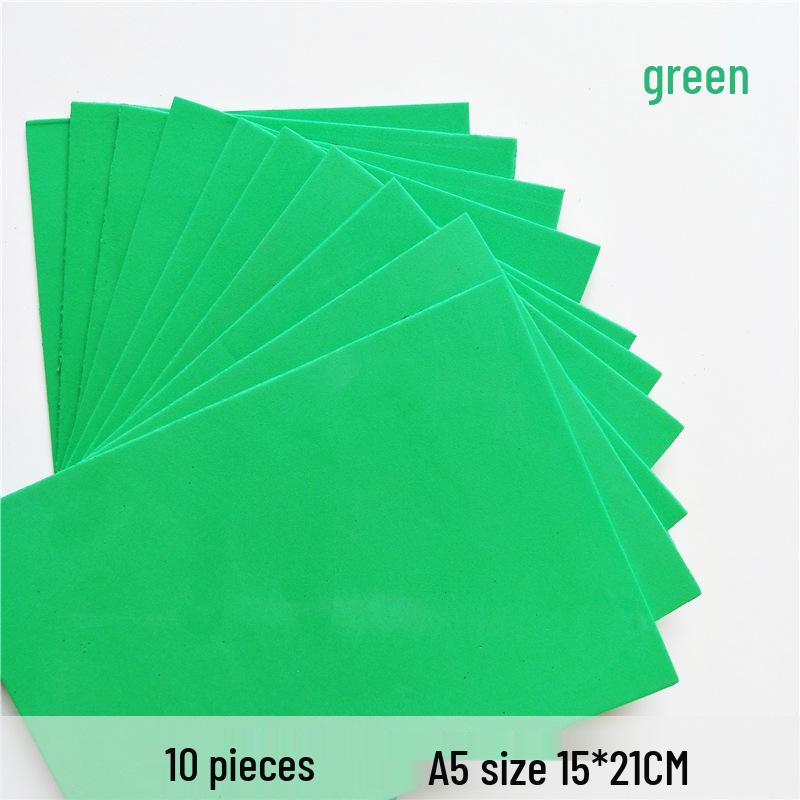 Monochrome A5 Foam Sheets: 10-Pack EVA Sponge Paper for DIY Crafts