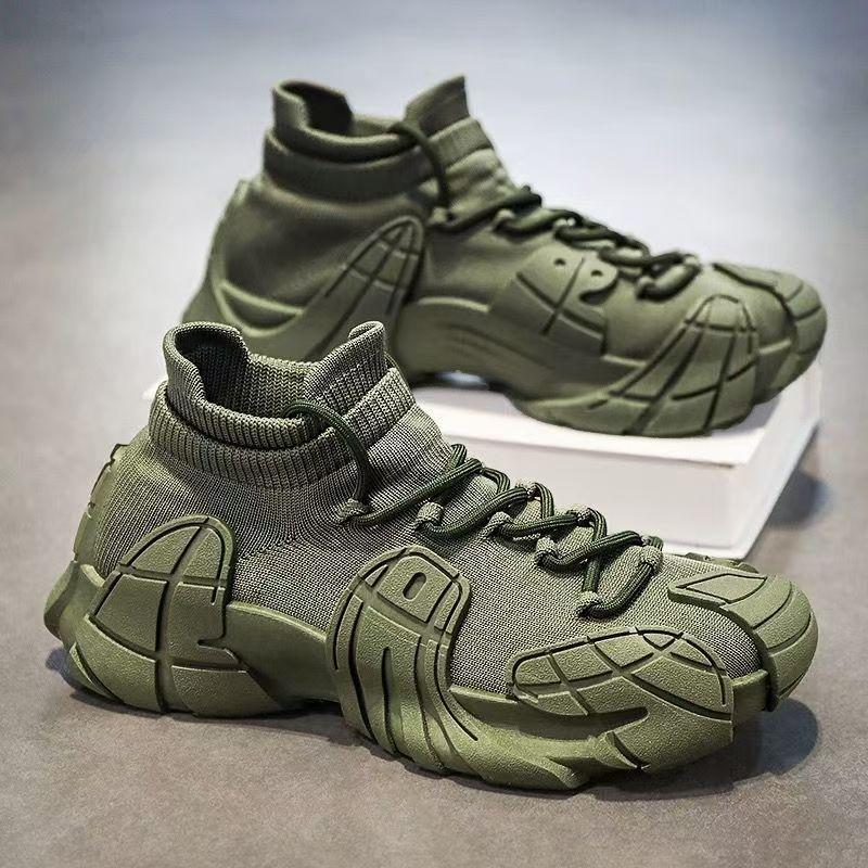 

Spring and summer new breathable elastic sports shoes octopus tide shoes 2025 men s one-pedal comfortable breathable casual shoes 44 армія зелений колір