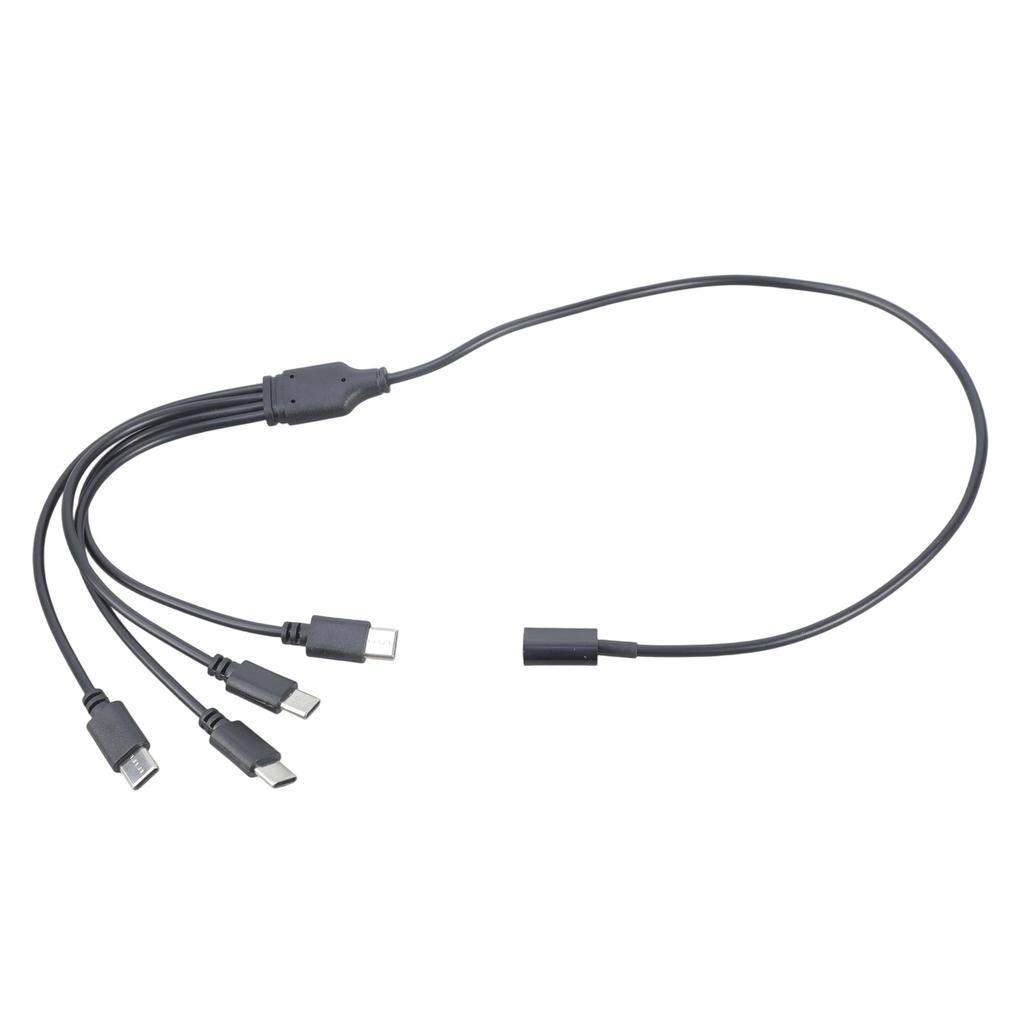 USB C Female to Male Splitter Charging Cable Multi Device Support 5V 3A Output Plastic Housing Compact 50cm Length