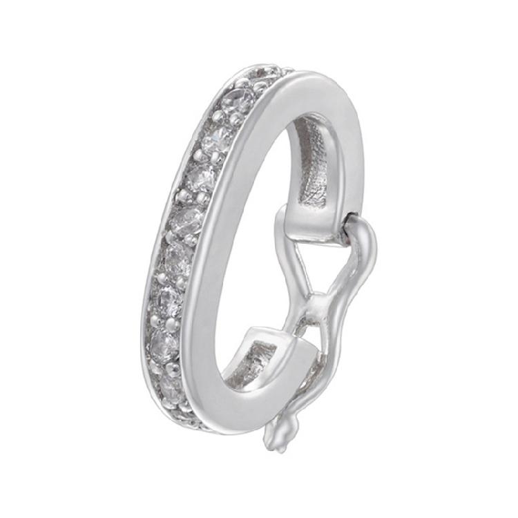 Multipurpose Clasp With Sturdy Brass Cubic Zirconia Detailing Necklace and Bracelet Enhancer Connectors Daily Use