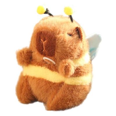 Lovely Capybara Cartoon Plush Toy for Kids Keychain Funny Capybara Cartoon Flapping Wing Soft Charm Stuffed Capybara Toy