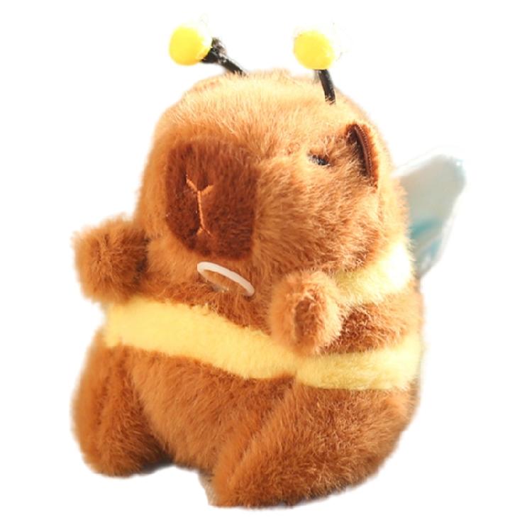 Lovely Capybara Cartoon Plush Toy for Kids Keychain Funny Capybara Cartoon Flapping Wing Soft Charm Stuffed Capybara Toy 1