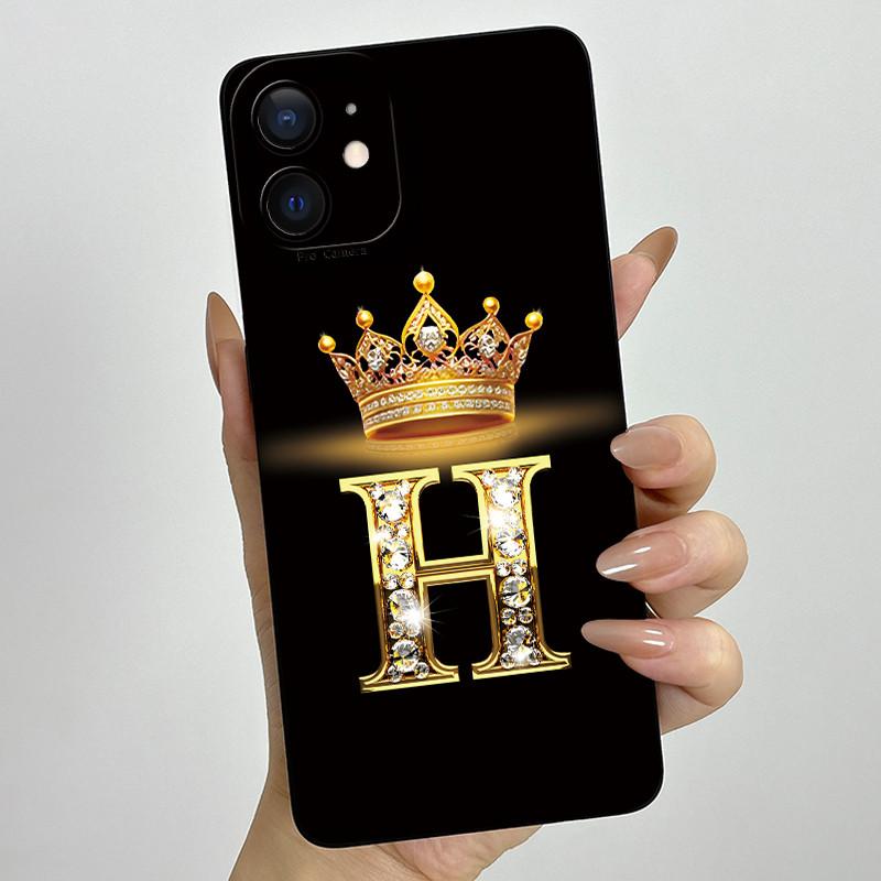 For Apple iPhone 11 Case iPhone11 Pro Luxury Crown Letter Couple Cover Soft Liquid Phone Case For iPhone 11 Pro Max Fundas Coque
