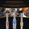 3PCS 1/4" 3/8" 1/2" Drive Socket Adapter Set High Speed Nut Driver Multi-Color Impact Grade Socket Adapter 1/4 Inch Hex Shank