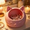 3D Printed Cat Head Pen Holder, Cute Desktop Storage Container, Wide Mouth Sundries Container for Keys Pens Makeup Brush Bracelets Rings
