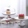 Hoher Glas-Kuchenständer mit Haube