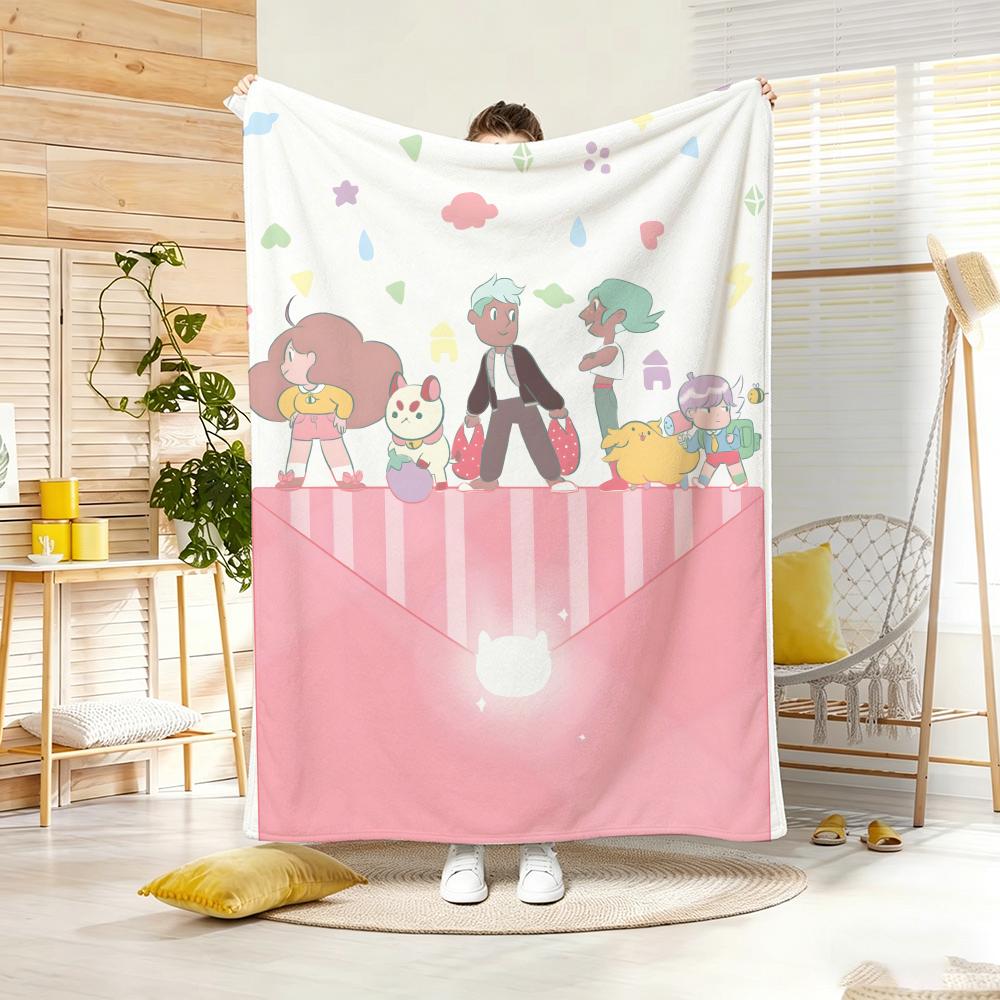 Animation B-BeeS and PuppyCatS Throw Soft Warm Throw Blanket for Bedroom Living Room Bed Travel Camping Picnic Gift