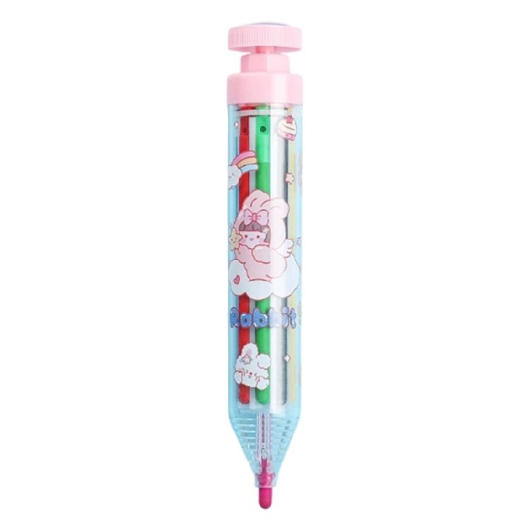 

8 Shade Rotating Crayon Stick For Kids Plastic Easy Grip Design Stain Resistant Art Supply Creative Projects розовый
