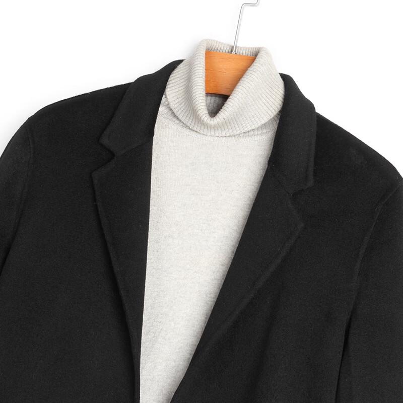 Fanzhen Men's Mid-length Wool Blend Overcoat