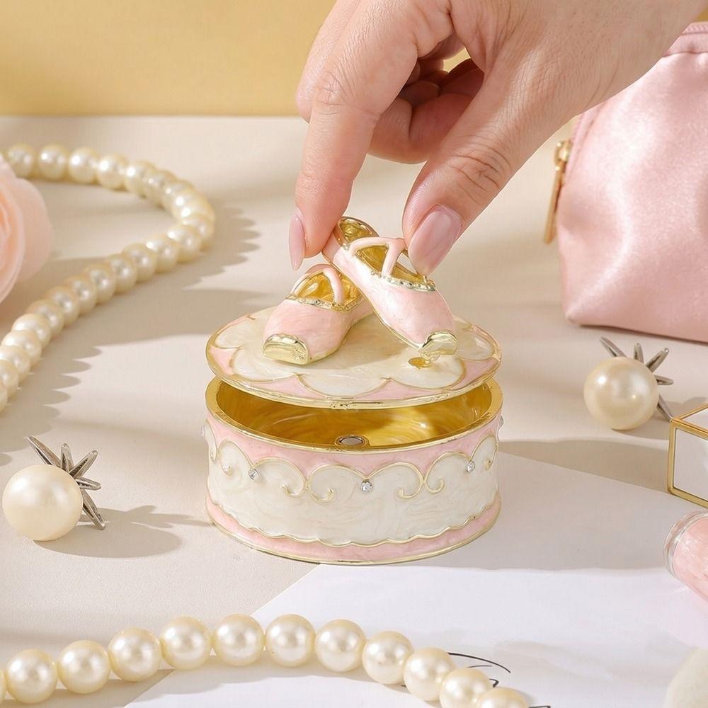 Hand-painted Jewelry Storage Box Exquisite Necklace Organizer Ballet Shoes Trinket Box  for Home