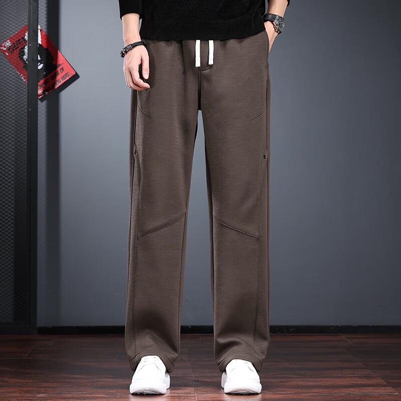 Jie Lei Nuo Men's American Style Loose Fit Straight Leg Joggers