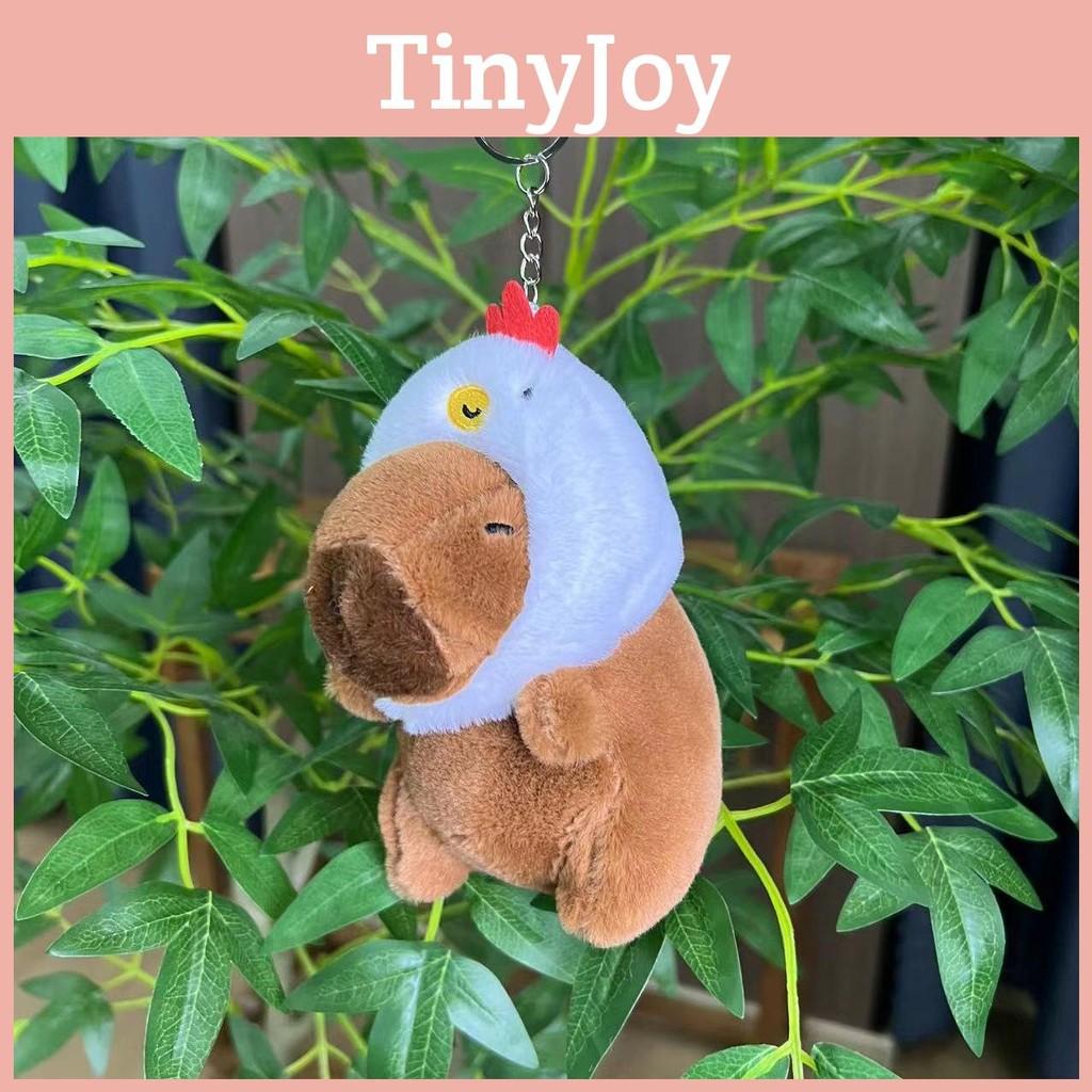 Plush Capybara Fun Keychain Colorful Animal Design Perfect For Kids Room Or Decoration Bag