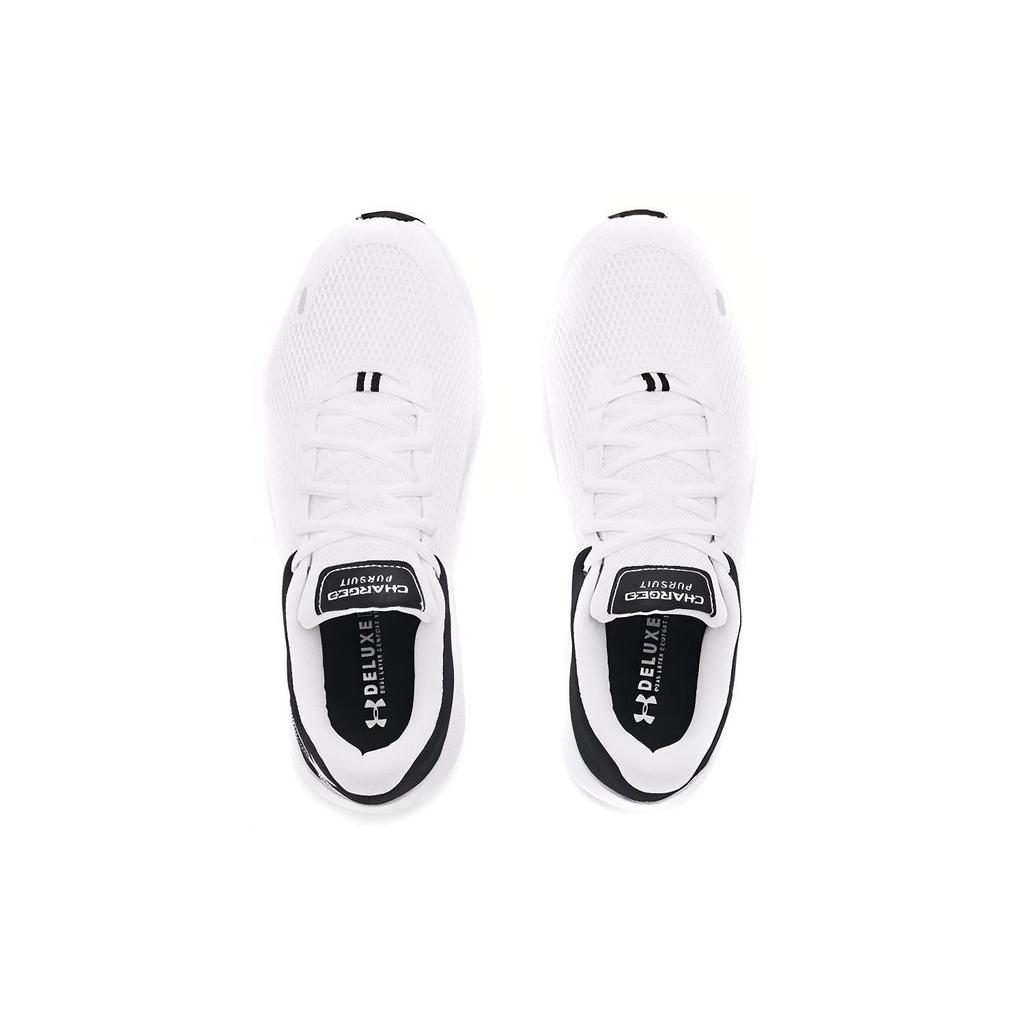 Under Armour Charged Pursuit 2 Wear-Resistant Sports Fabric Synthetic Leather Low-Top Casual Running Shoes Men Sneaker White 3024138-103