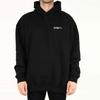 Men's Balenciaga SS21 Cotton Large Hooded Long Sleeves Black 620973TKV871070