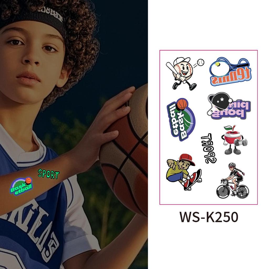 Luminous Waterproof Sport Tattoo Stickers for Night Workouts – Temporary Glow Arm & Face Stickers
