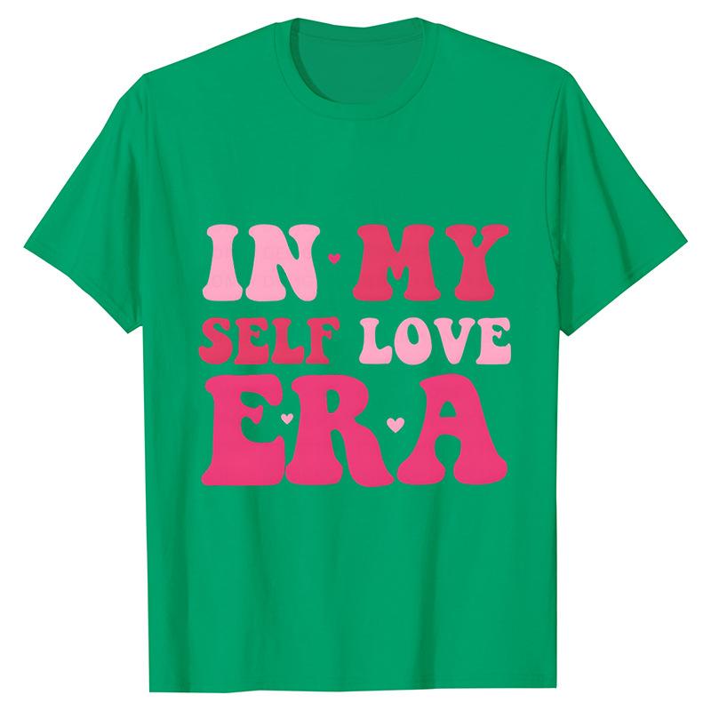Funny Valentine Printed Couple's Versatile Casual Top Fashion High Street T-Shirts Women’s