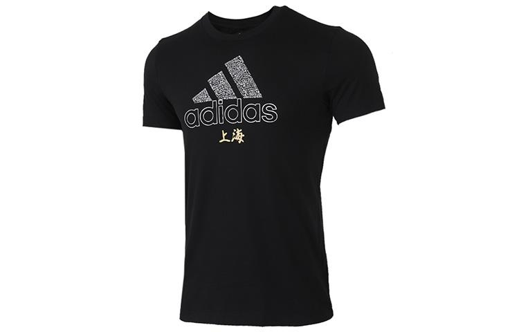 

Adidas T Shirts Men s Black Crew Neck Moderate Straight Fit GK4654 XXL
