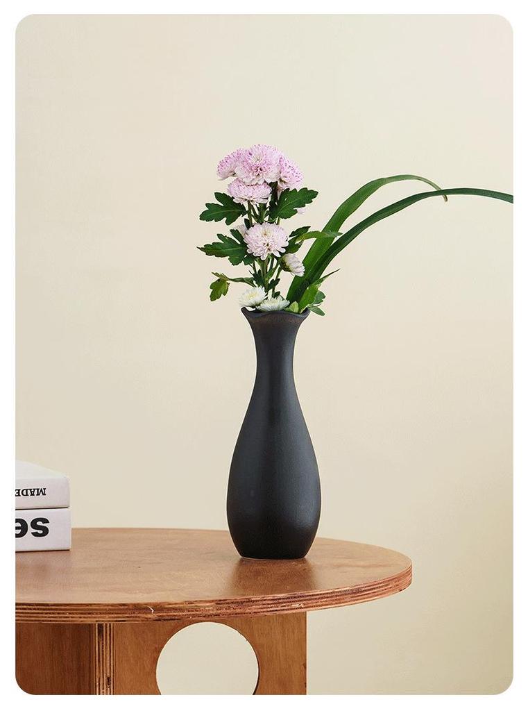 Shumen High-Class Small Mouth Ceramic Vase for Desktop Flower Arrangement